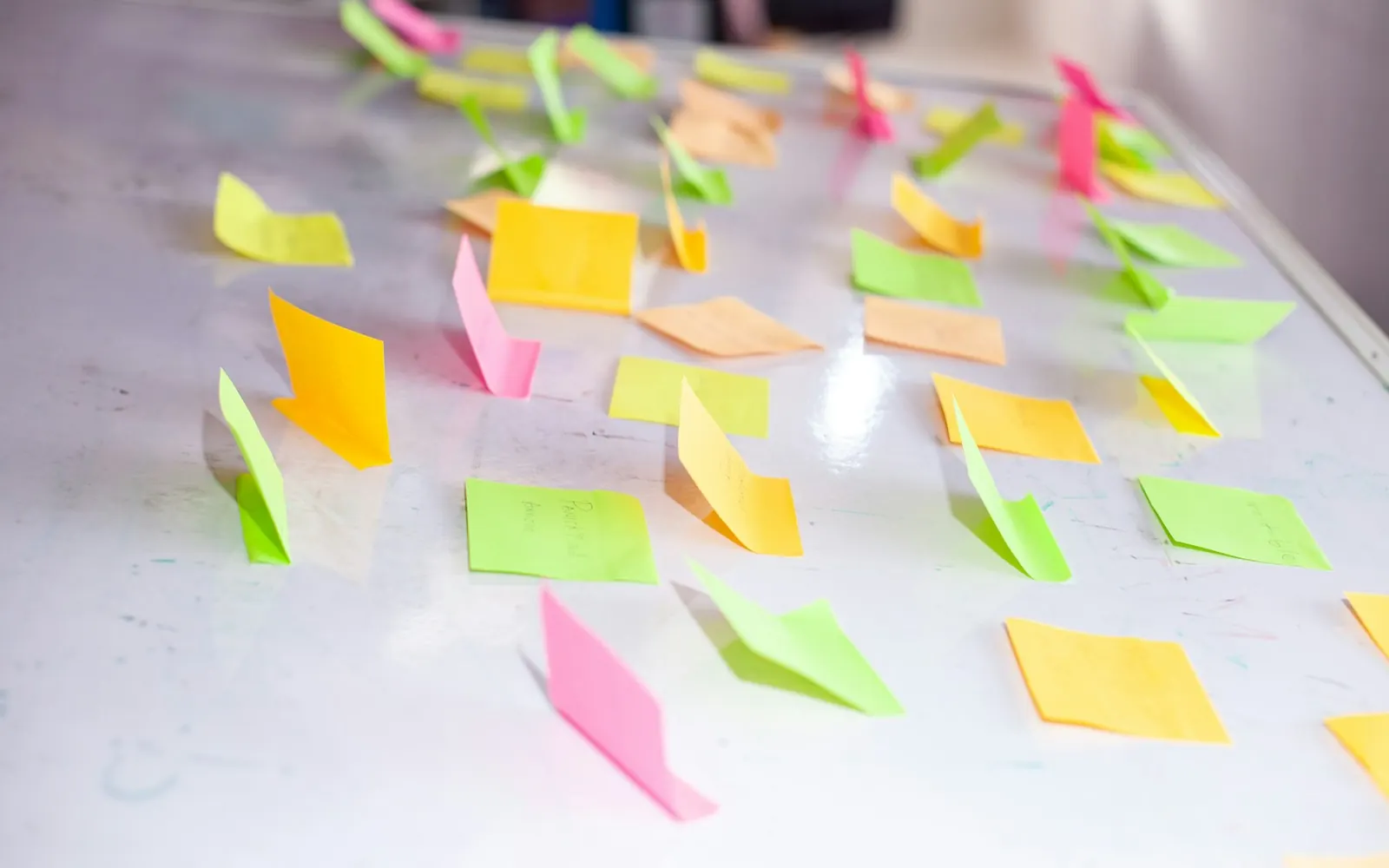 Campaign ideas mapped out on a planning board